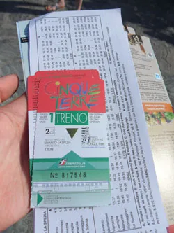 Cinque Terre card train